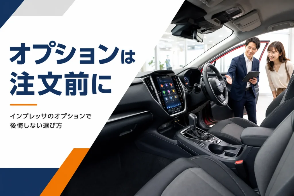 インプレッサのオプションの選び方を解説する記事のアイキャッチ