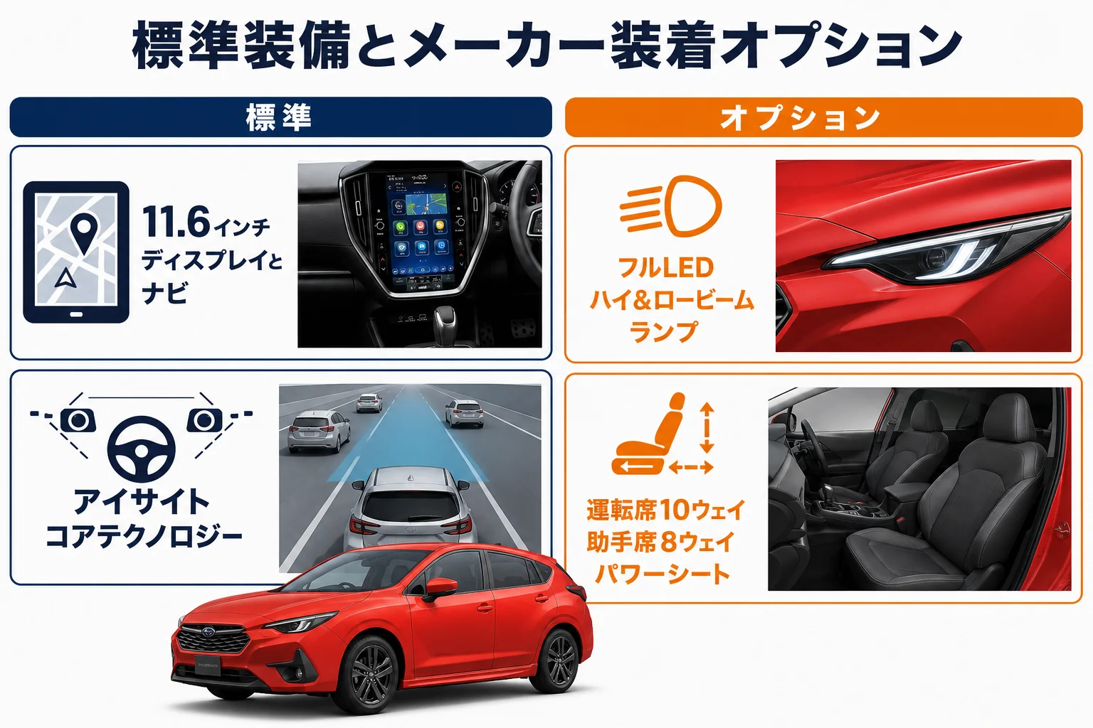 Smart Editionの標準装備とメーカー装着オプションの分かれ目の図解