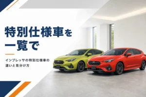 インプレッサの特別仕様車の違いをまとめたイメージ