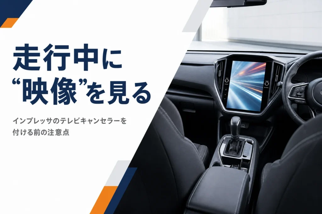 インプレッサの車内にある大きなセンターディスプレイのイメージ