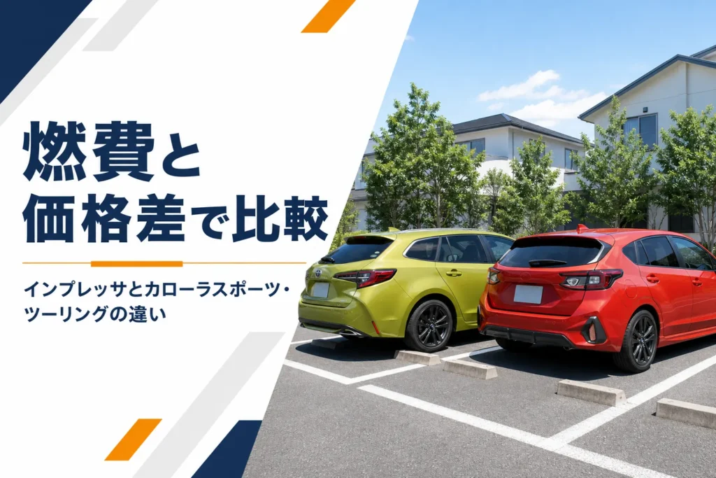 並んで停まるハッチバック車とワゴン車のイメージ