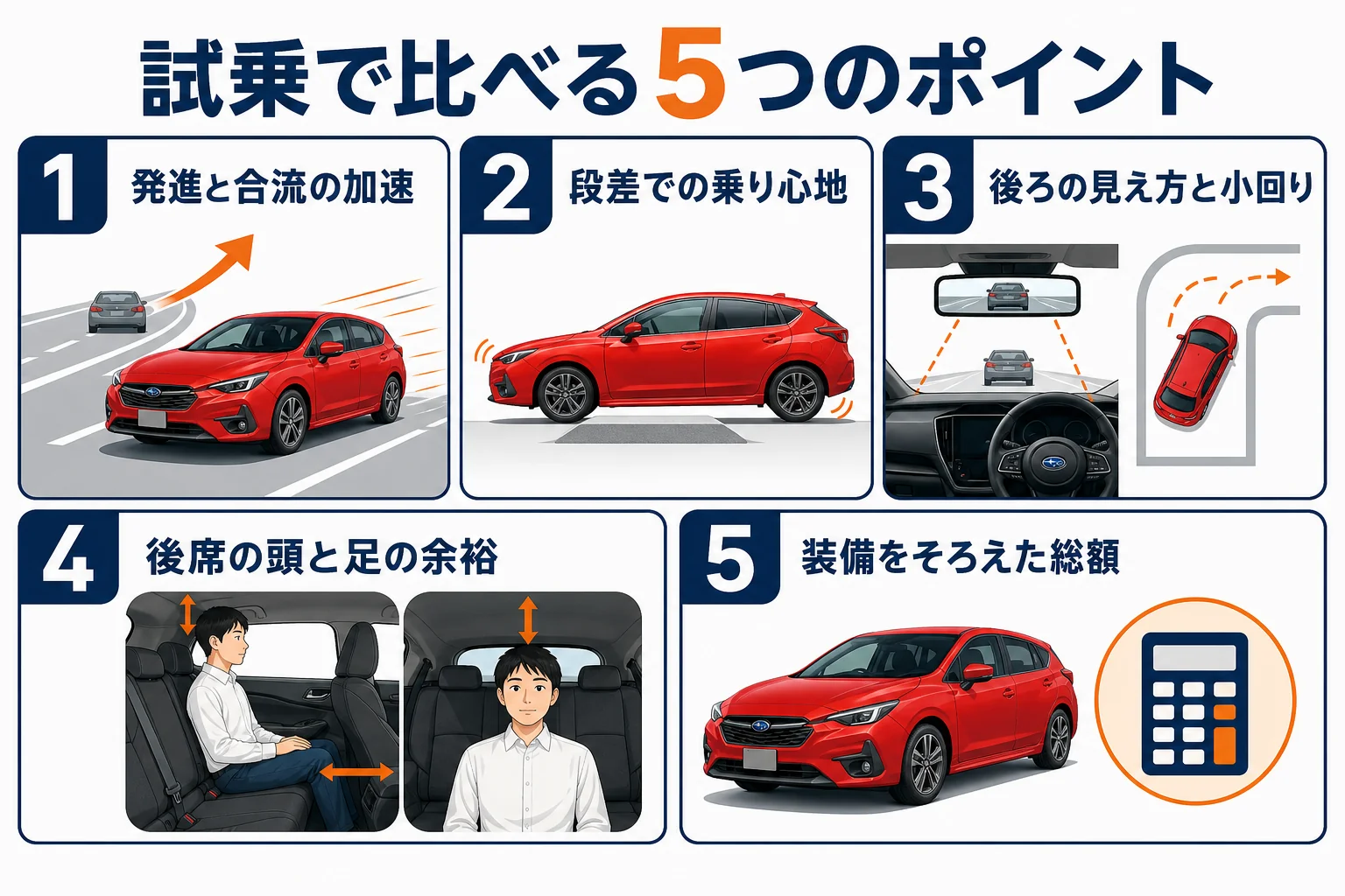 インプレッサとMAZDA3の選び方をまとめた図解