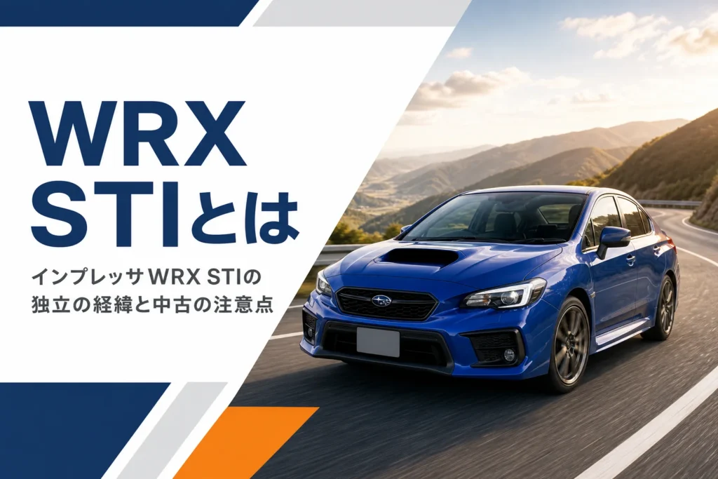 インプレッサWRX STIの経緯と中古選びを考えるイメージ